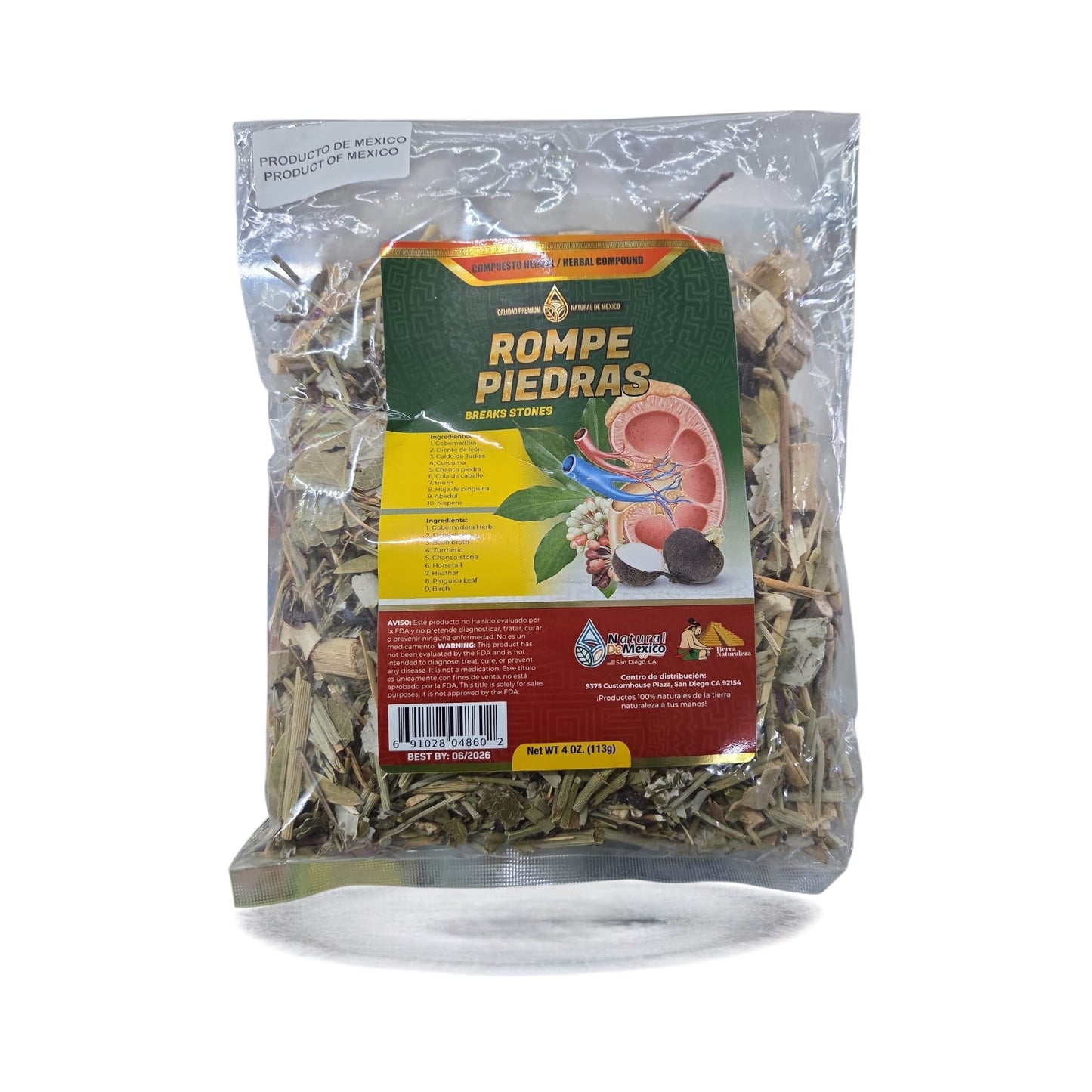 ROMPE PIEDRAS - COMPUESTO HERBAL - 4onz